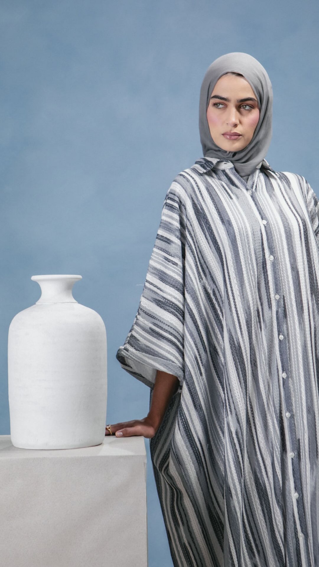Flowing kaftans, breathable abayas, and the maxis you’ll reach for again and again. Launching tomorrow.