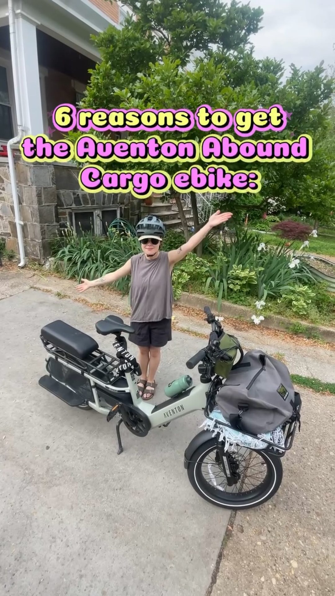 The Aventon Abound has been our absolute FAVORITE way to get around Baltimore easily! For days when I wanna bike and keep things simple, but have my girlfriend join me. this cargo bike is the perfect solution. It’s so ea