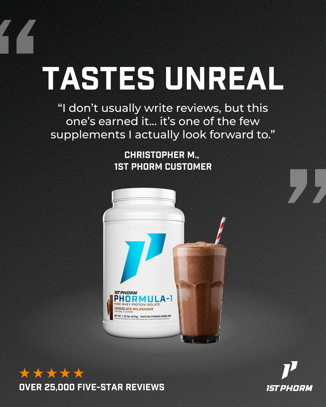 Rapid Recovery. Unreal Taste.