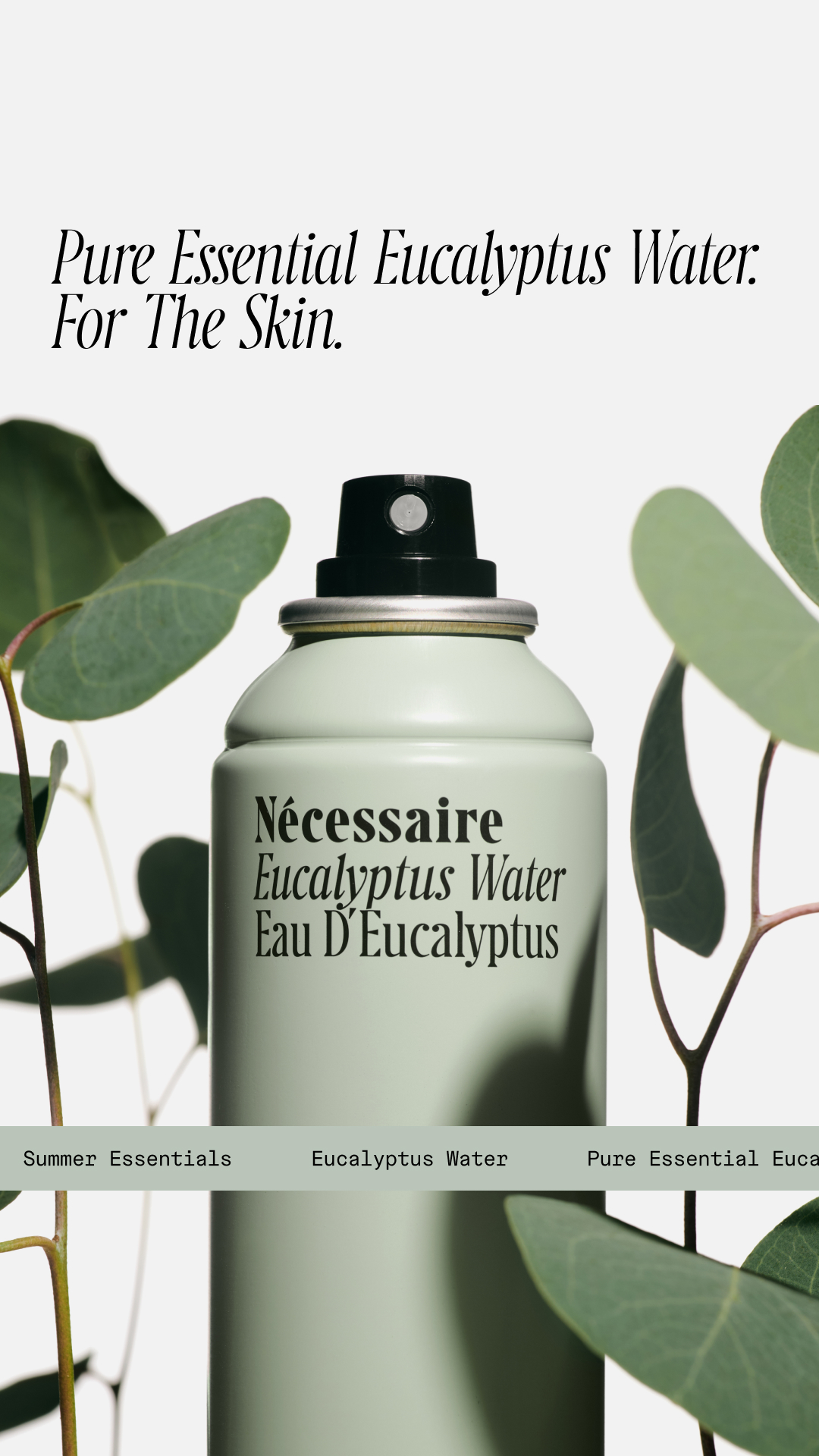 Eucalyptus Water. Refresh Your Skin.