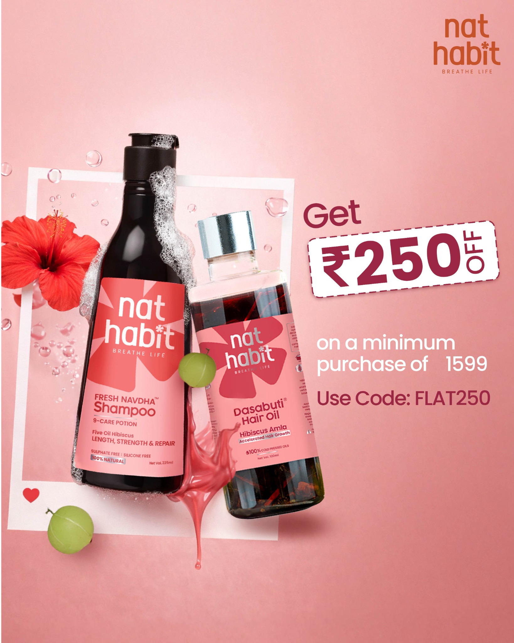 Use Code: FLAT250 | Valid on orders of ₹1599+