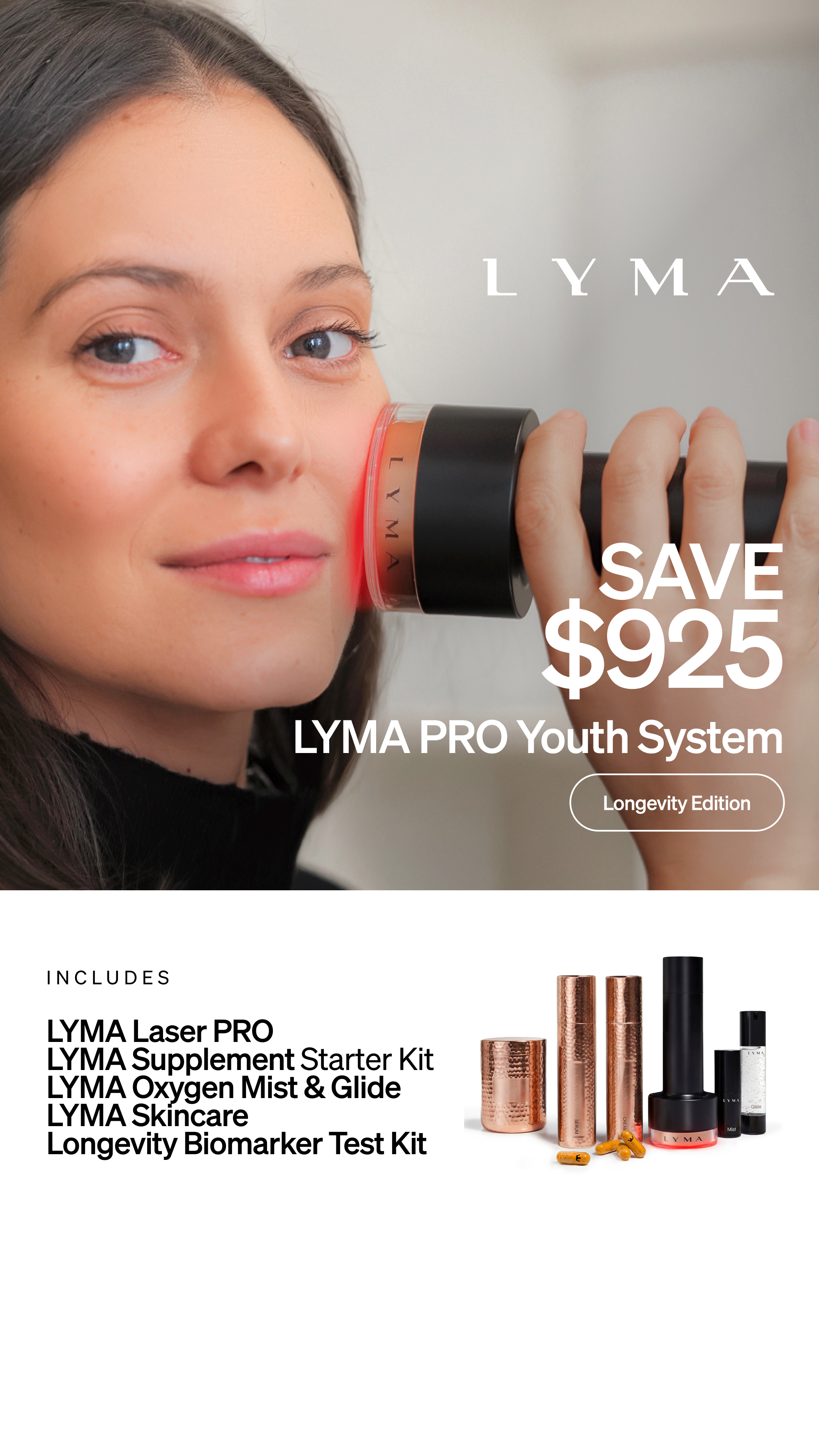 The LYMA PRO Youth System. Longevity Edition.