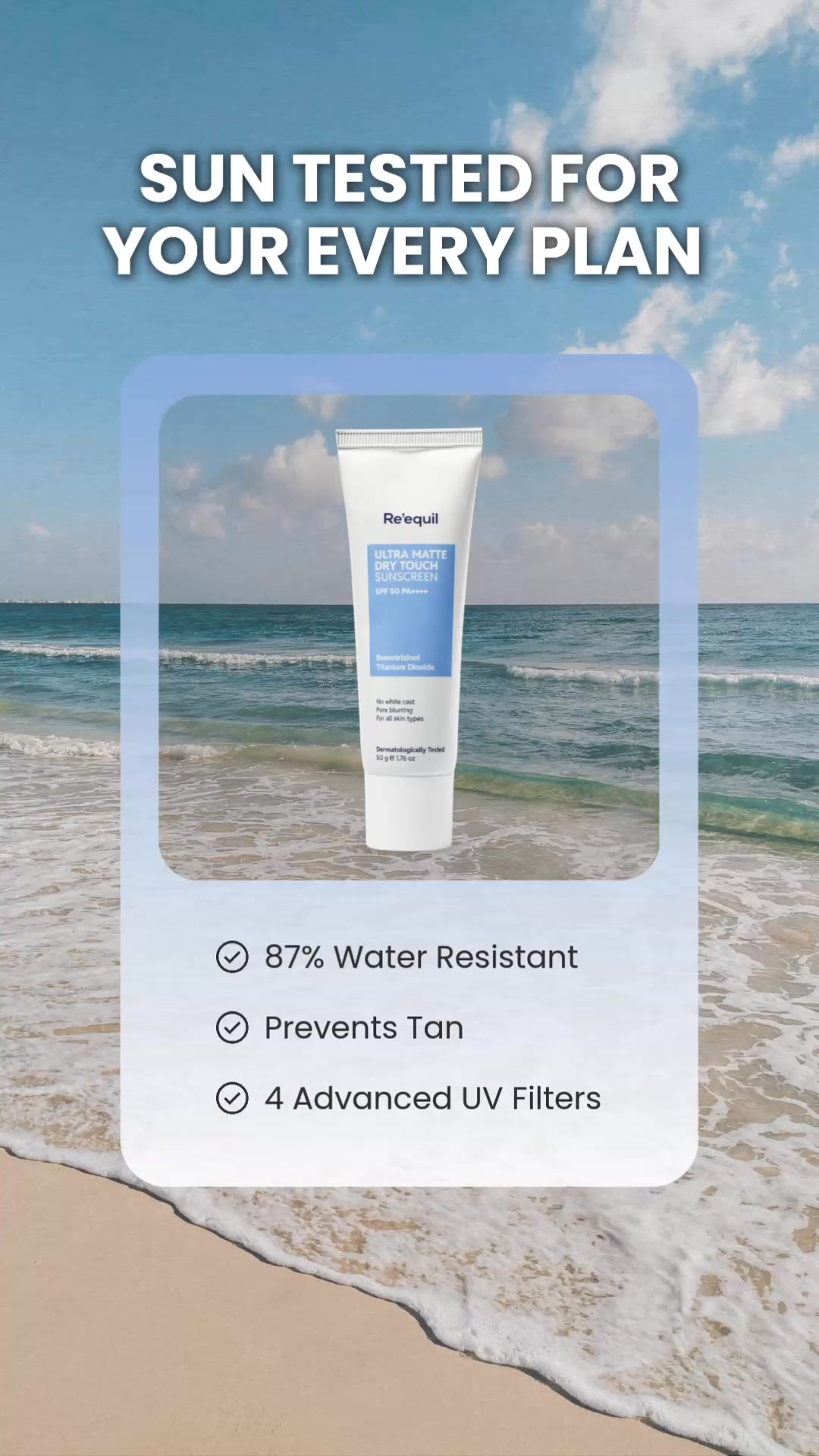 Non-greasy sunscreen with advanced UV filters