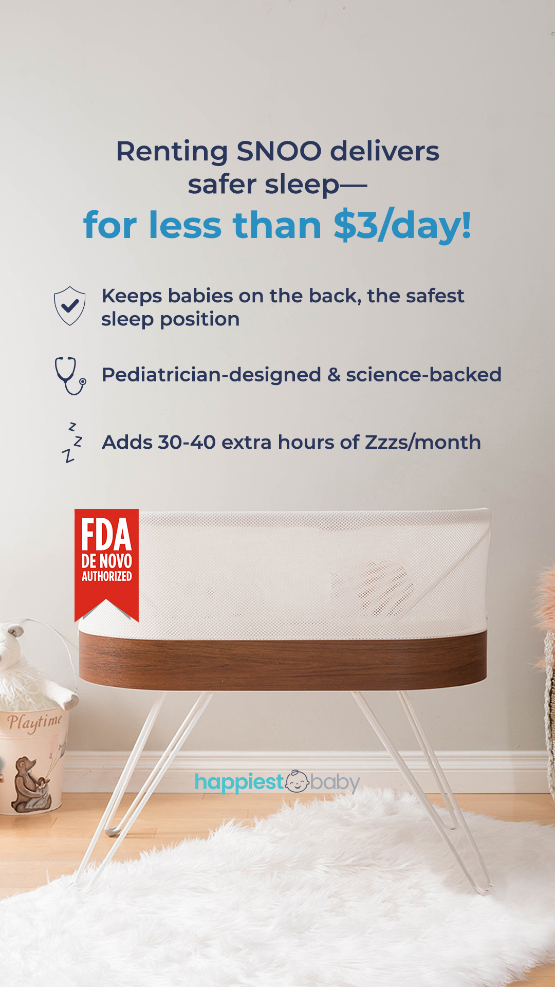Give Baby Safer Sleep for ~$3/Day