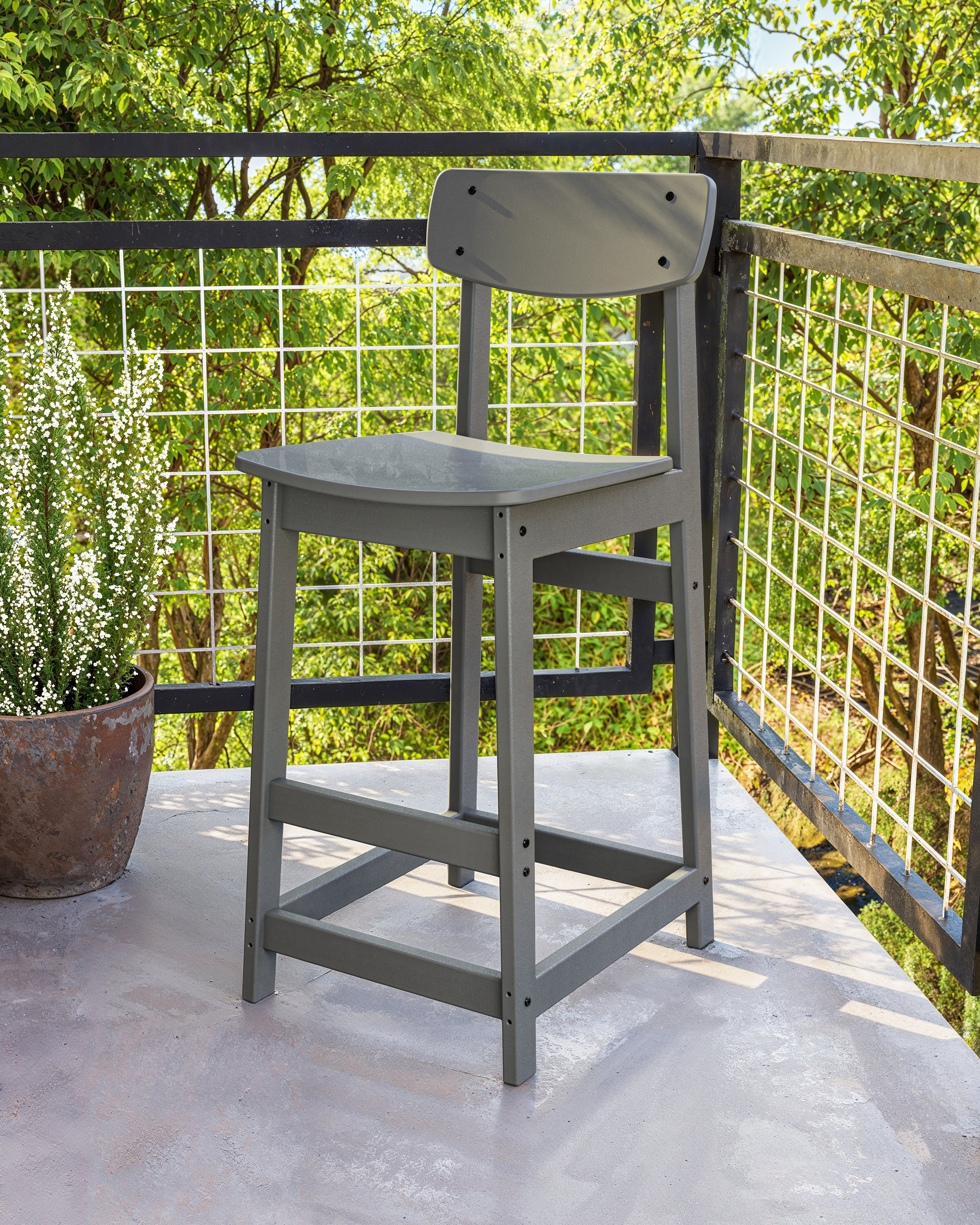 Modern Studio Urban Bar Chair in Slate Grey