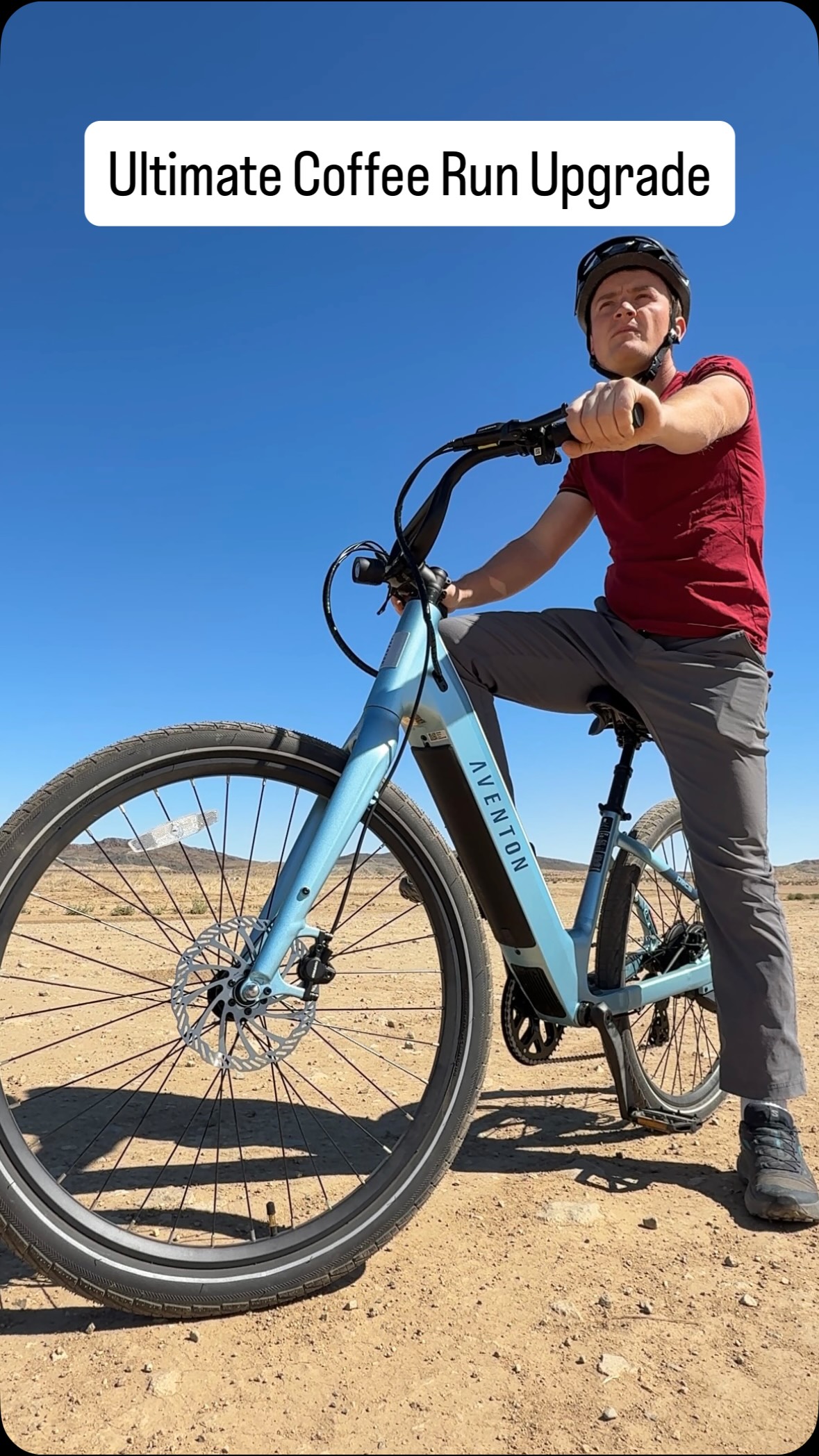 This morning’s coffee run turned into a very important experiment ☕️

Instead of driving into town, I rode the @aventon Pace 4 into Joshua Tree, California.

Cruising through the desert on the way to coffee is already a 