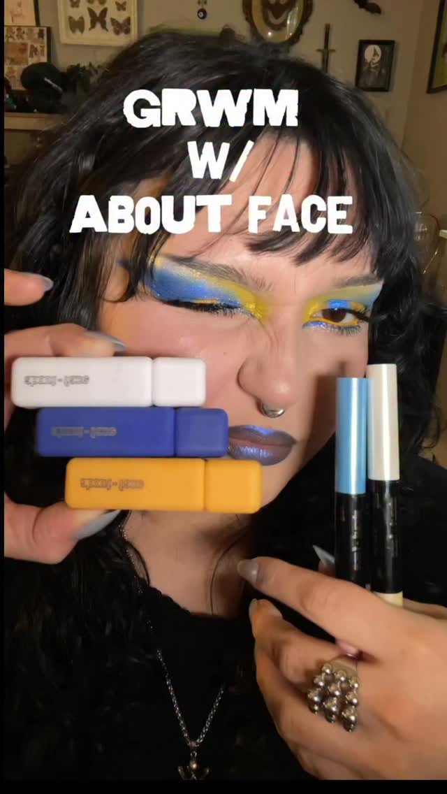 grwm w/ @aboutfacebeauty & @ultabeauty 💙💛✨