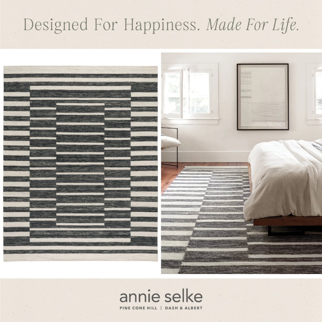 Heights Handwoven Wool Rug | Charcoal