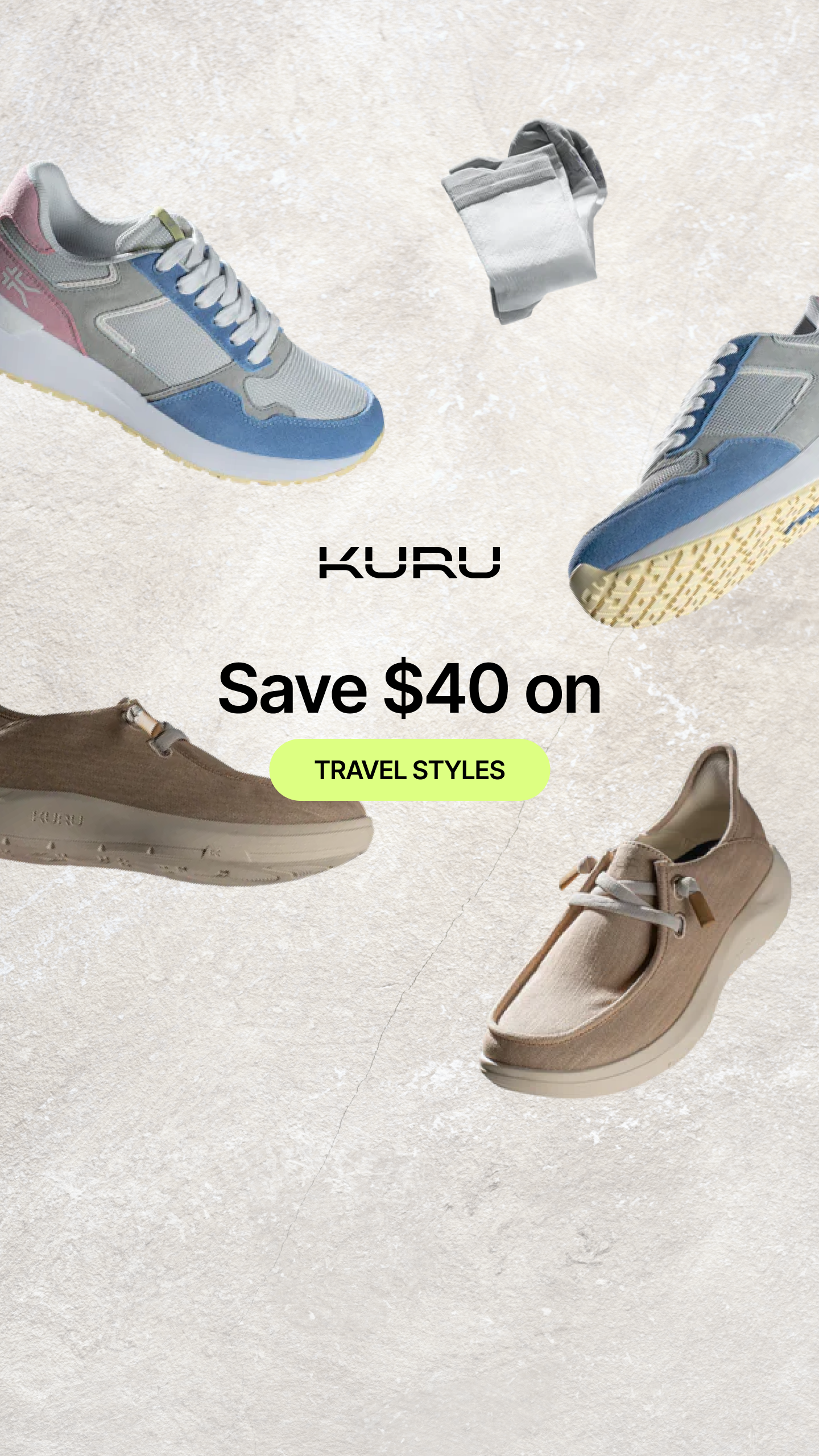 Save $40 on Travel Shoes