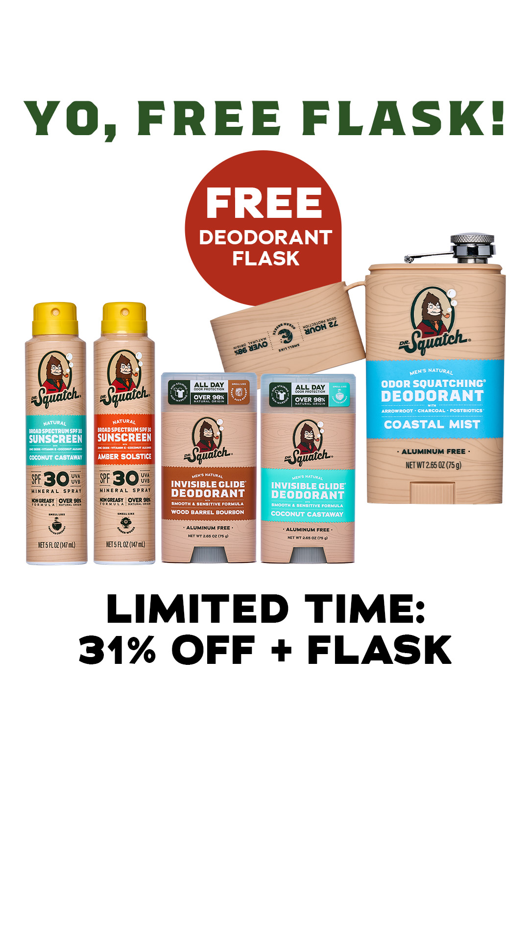 🧴🍻 FREE FAKE DEODORANT FLASK