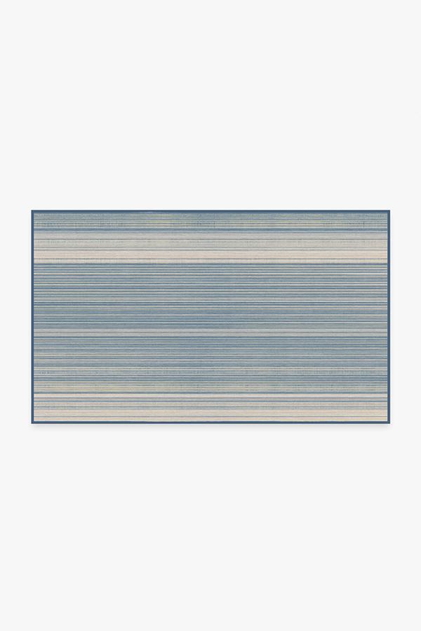 Coastal Linear Stripe Slate Flatwoven Rug