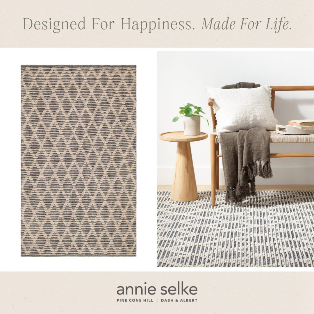 Bare Handwoven Cotton Rug | Blue
