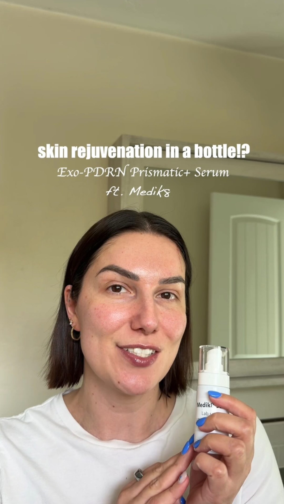 after blindly testing a new serum from @officialmedik8 for over 2 months, i can reveal to you what it is! #Medik8Partner 🧖🏼‍♀️💗🧪 

this is the Exo PDRN Prismatic+ Serum which includes a slew of incredible ingredients, in