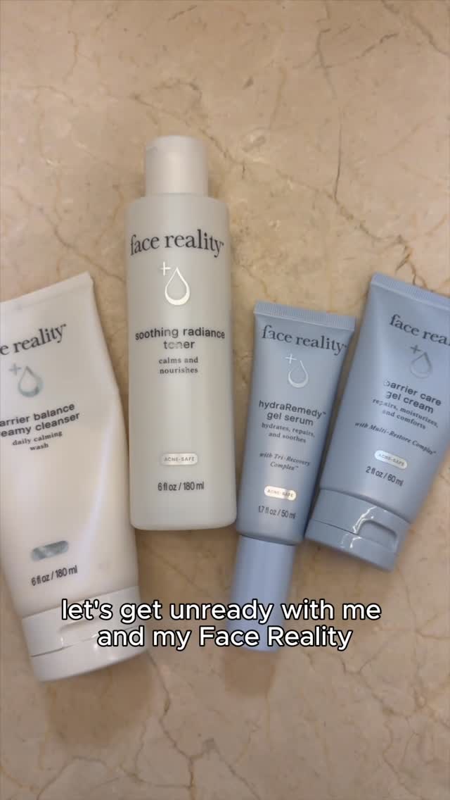 A winter nighttime routine focused on barrier support 💧

Kylee’s go-to lineup:
 • Barrier Balance Creamy Cleanser
 • Soothing Radiance Toner
 • hydraRemedy™ Gel Serum
 • Barrier Care Gel Cream

Not sure what your skin ne