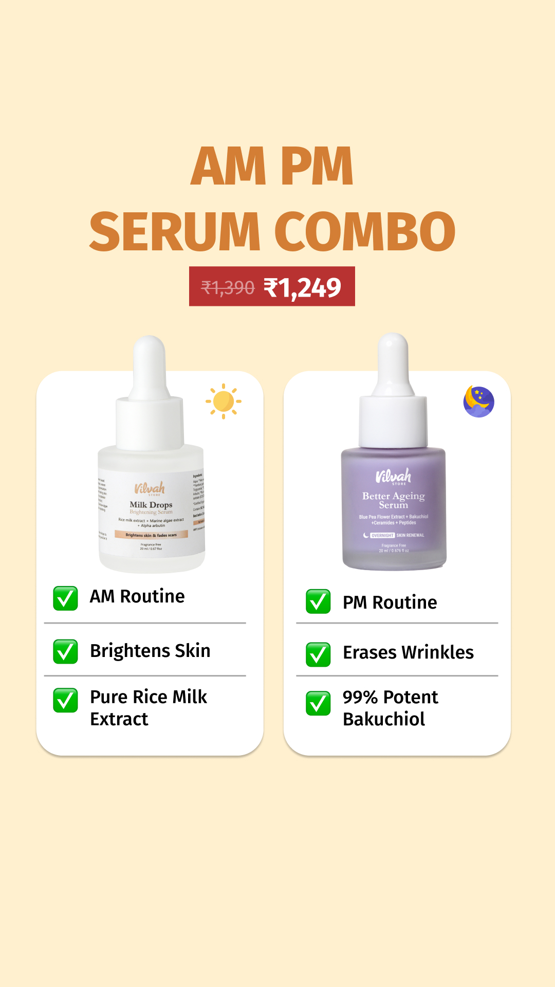 Millennials' Favourite AM PM Serum Combo