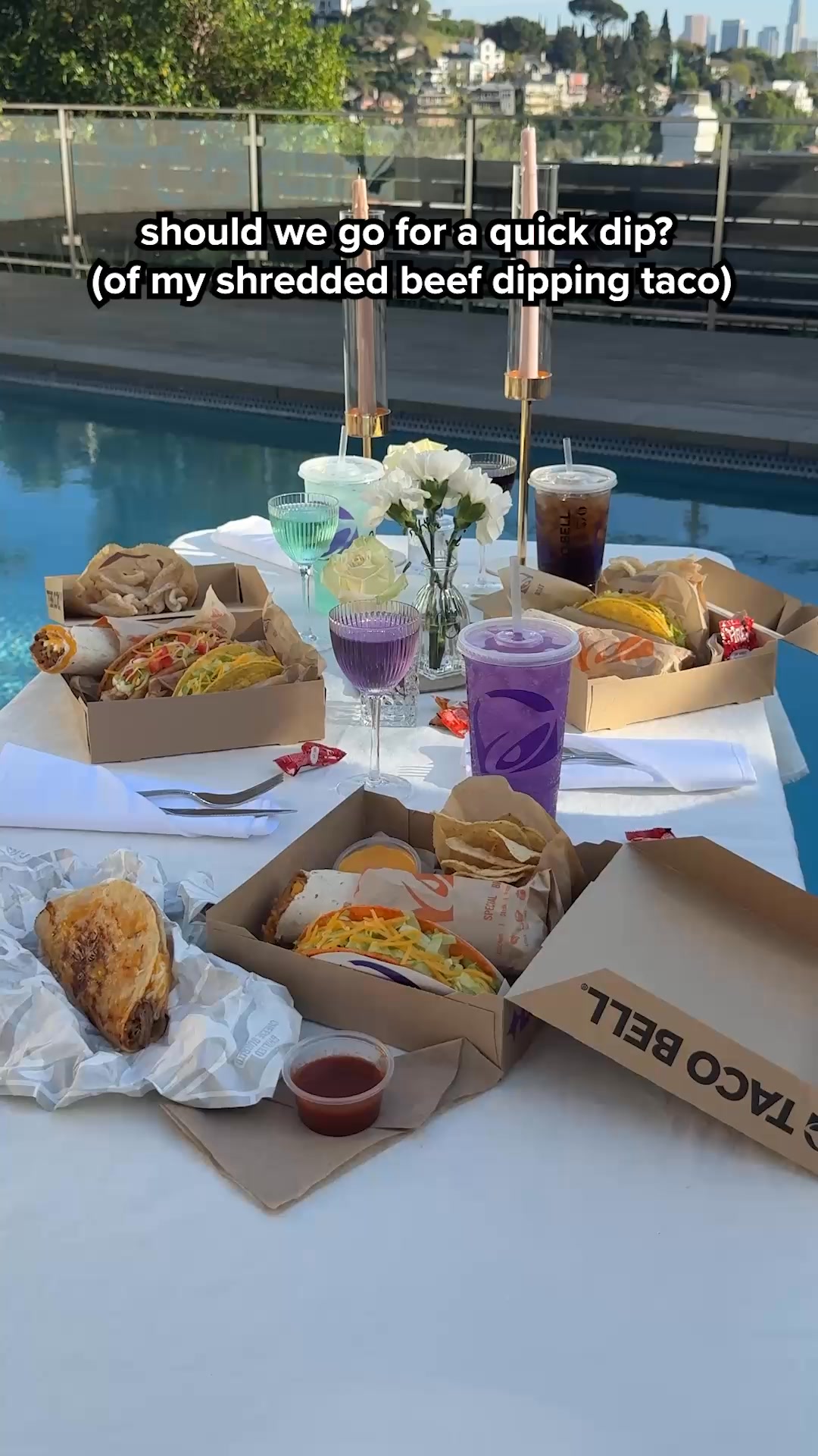 a view. a dip.