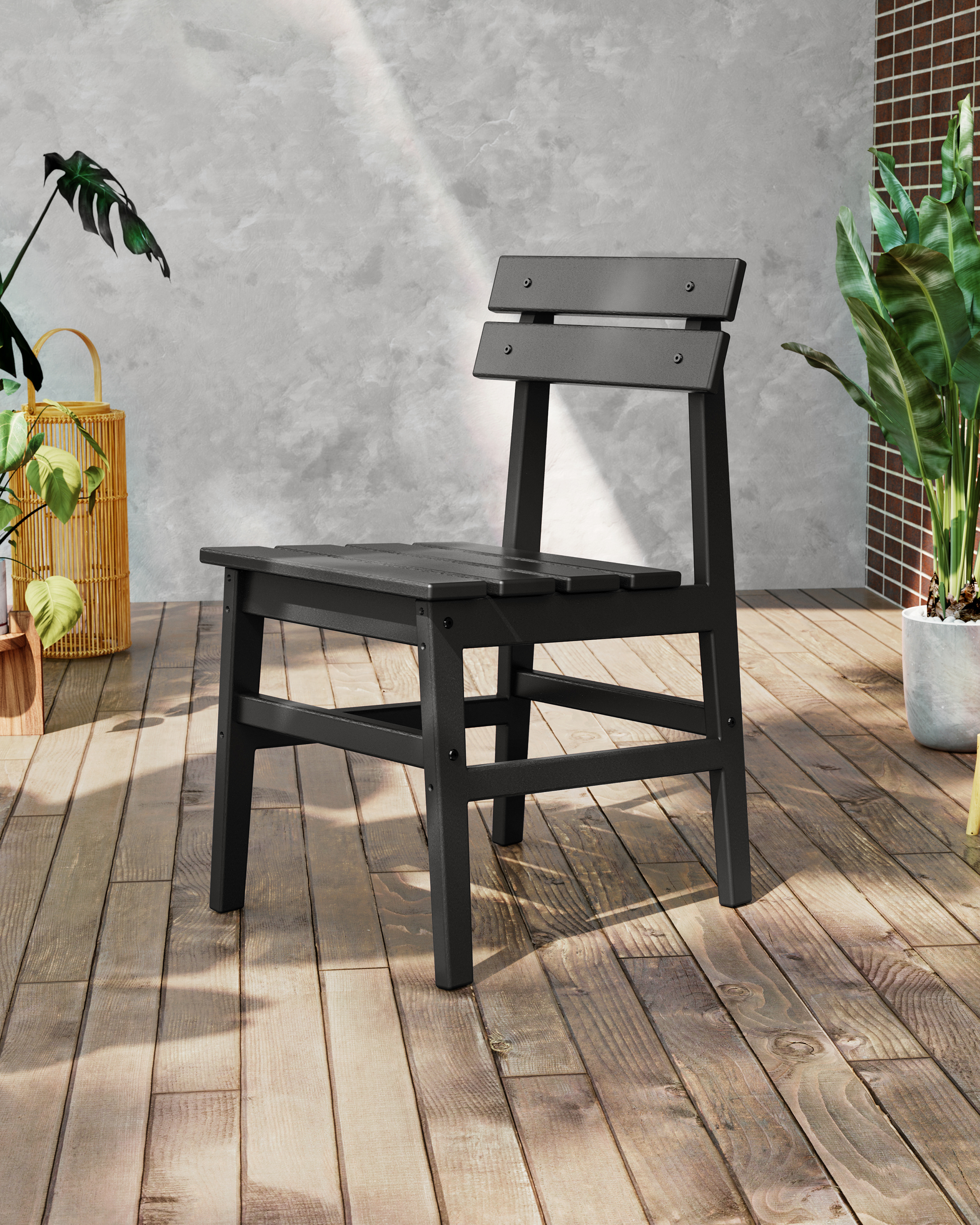 Modern Studio Plaza Chair (Single) in Black