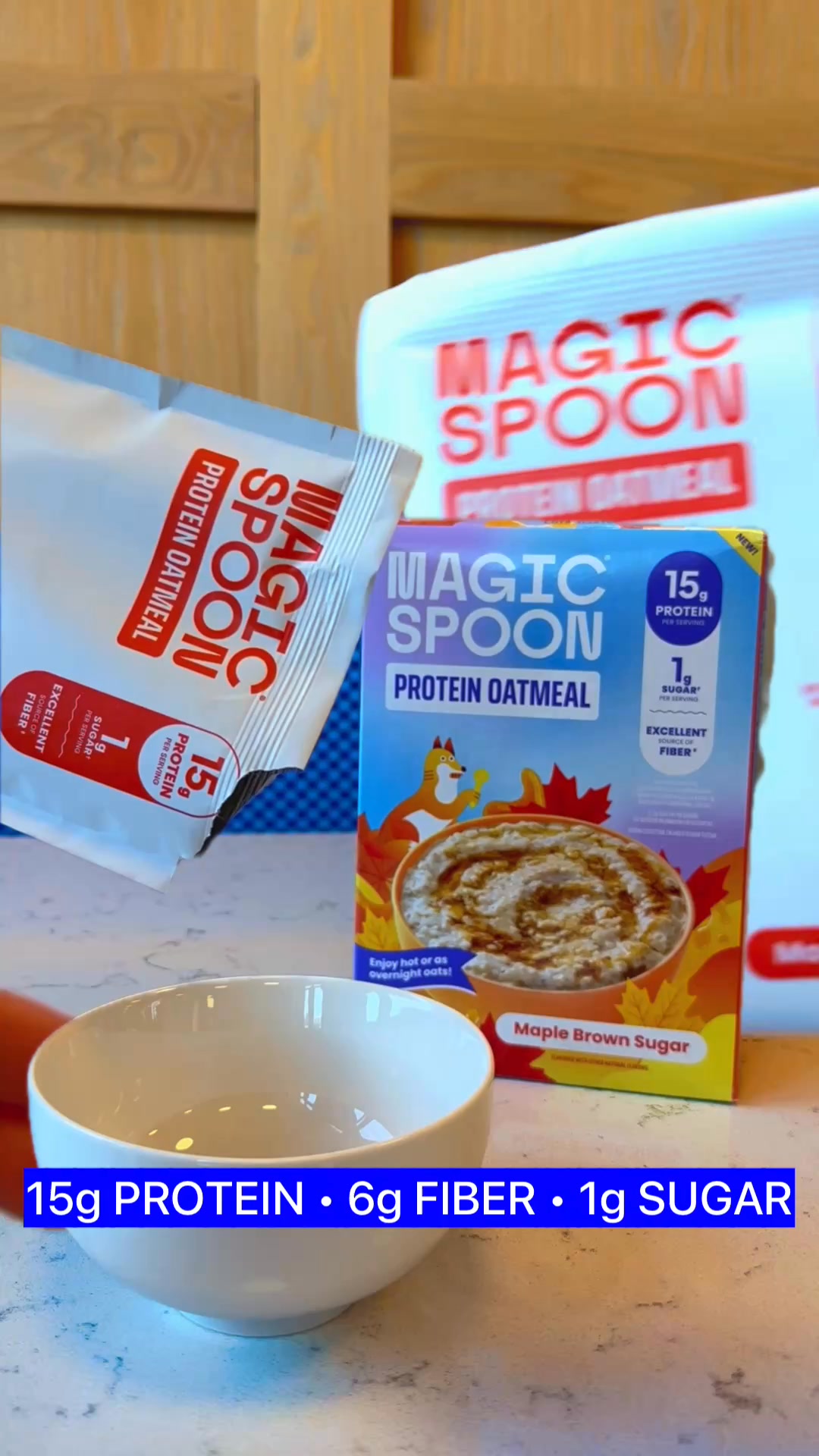 15g Protein. 6g Fiber. 1g Sugar.
