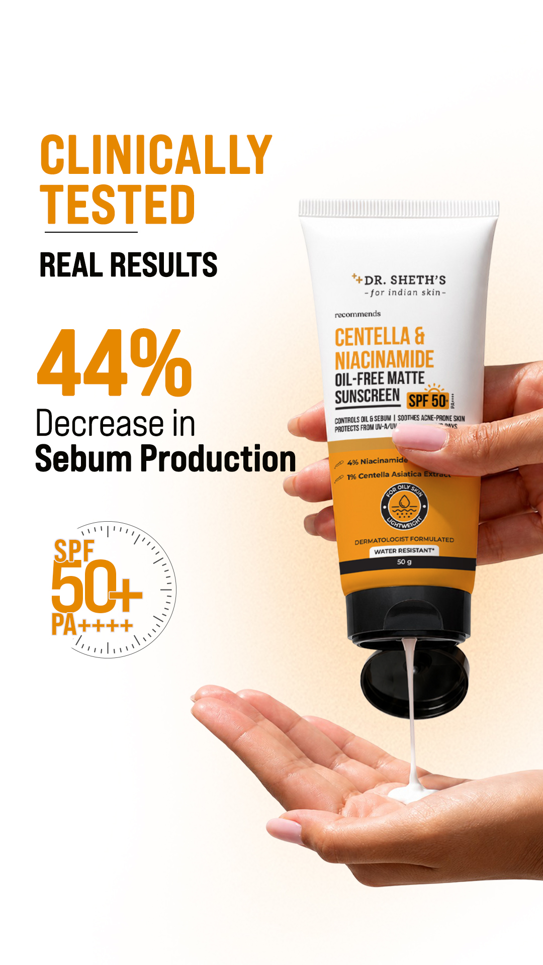 Clinically Tested | 44% Less Sebum