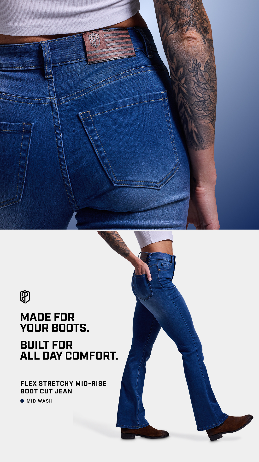 STRETCH DENIM THAT HOLDS UP & MOVES WITH YOU