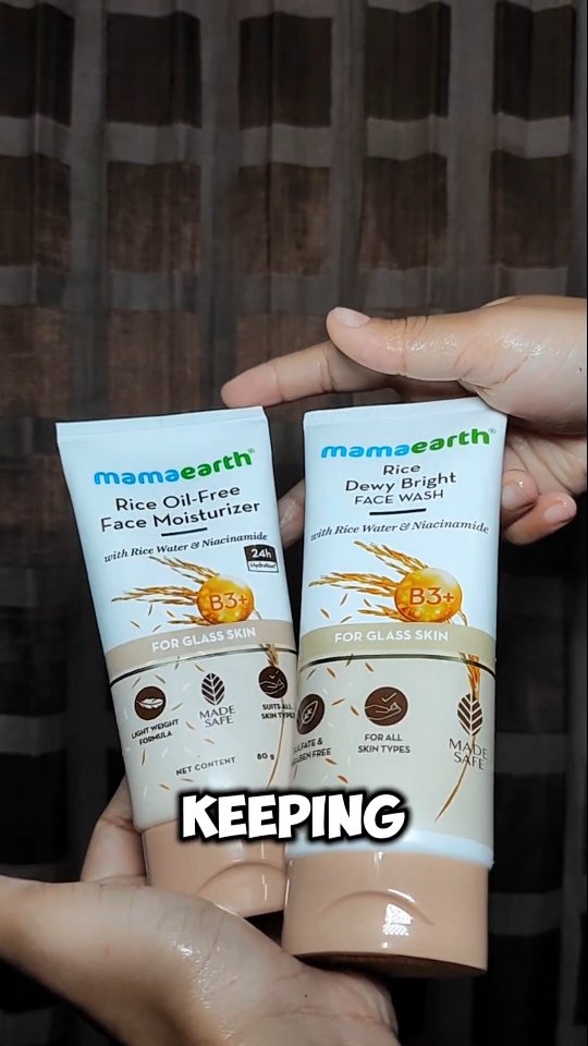 Mamaearth Rice Water Face Care 🩷
. 
. 
. 
. 
. 
. 
. 
. 
. 
( Mamaearth Rice Water Face Wash, Mamaearth Rice Water Moisturizer, Niacinamide Face Care*
- *Glass Skin, Even Skin Tone, Natural Skincare) 

#MamaearthRiceWate