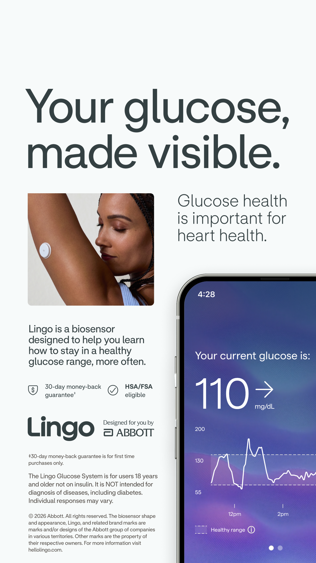 Steady glucose supports your heart.