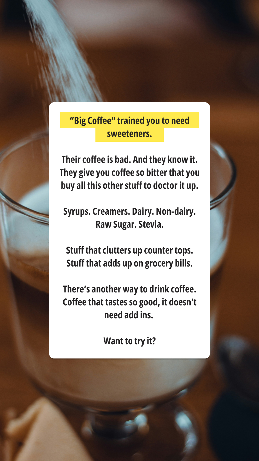 Why I'm giving up "Big Coffee" for good