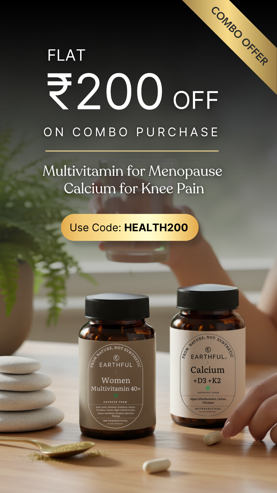 Ease knee pain with Earthful combo 🌸