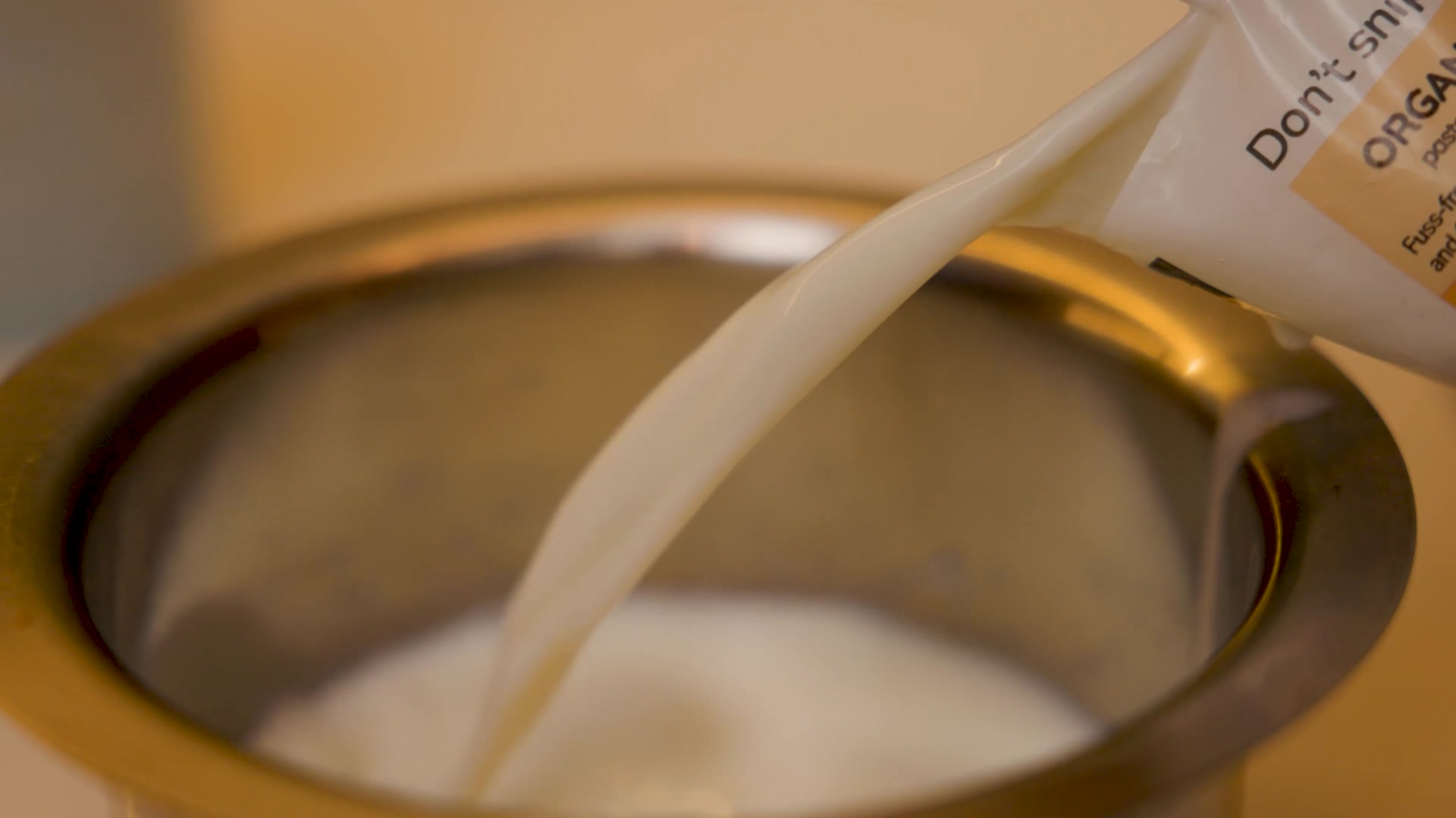 Pure, organic milk
