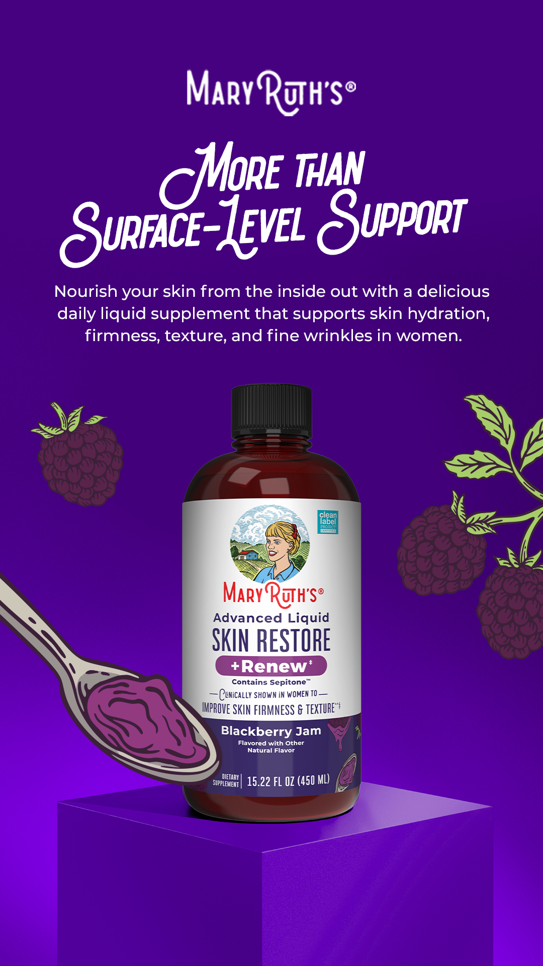 MaryRuth Organics live Meta ad creative