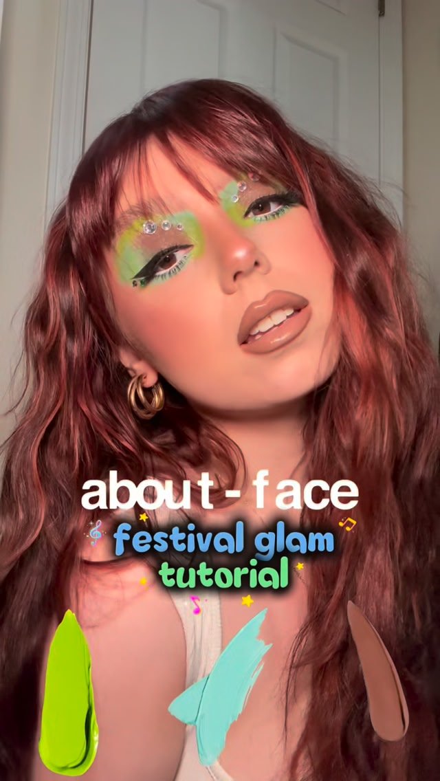 getting festival ready with the about face matte fluid eye paints! get yours at @ultabeauty or @aboutfacebeauty! 🎵🎡🌎 #aboutfacebeauty #ultabeauty #festivalmakeup #creativemakeup