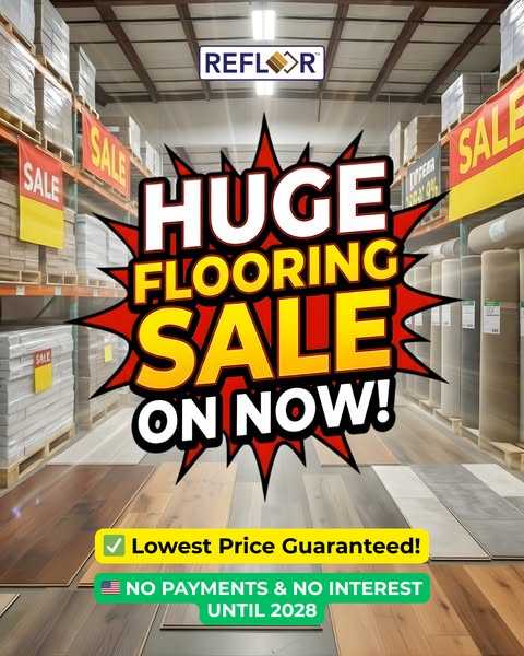 🇺🇸 LAST CHANCE: 75% OFF 1-DAY FLOORING!