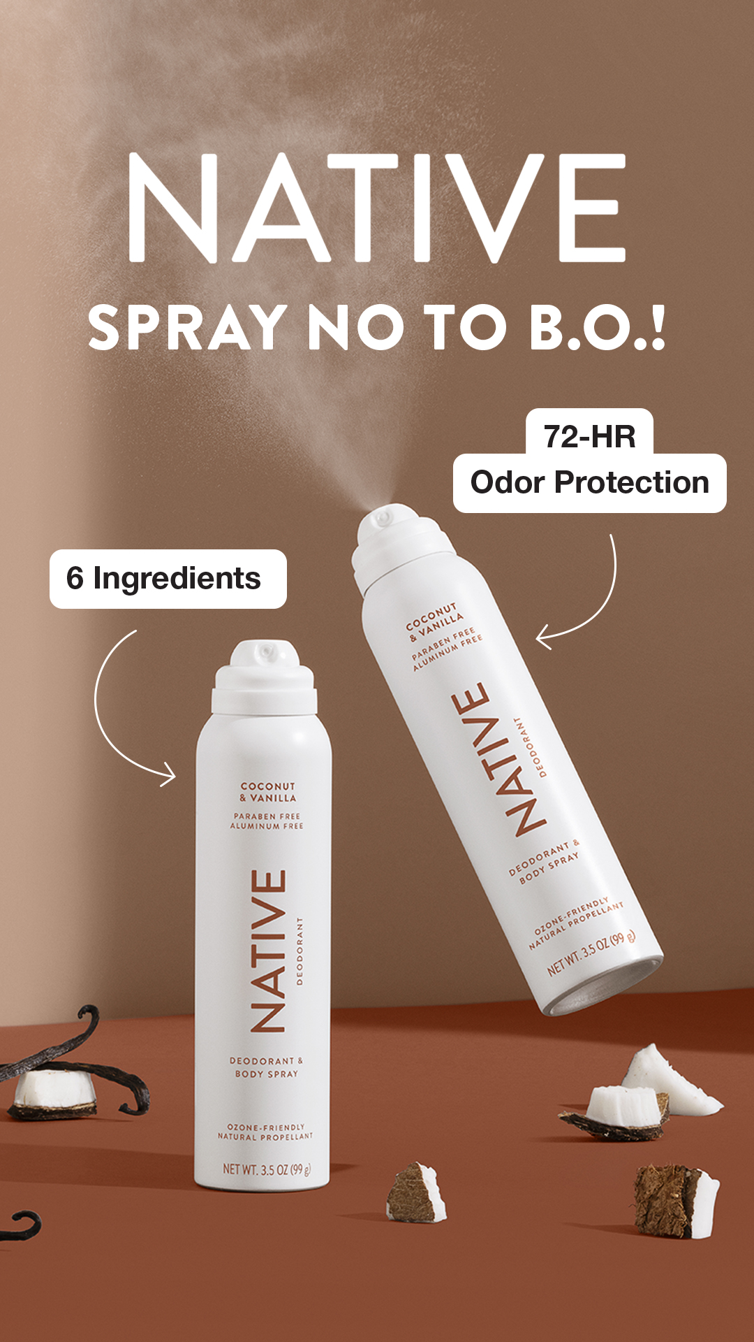 Native, Aluminum Free Spray Deodorant