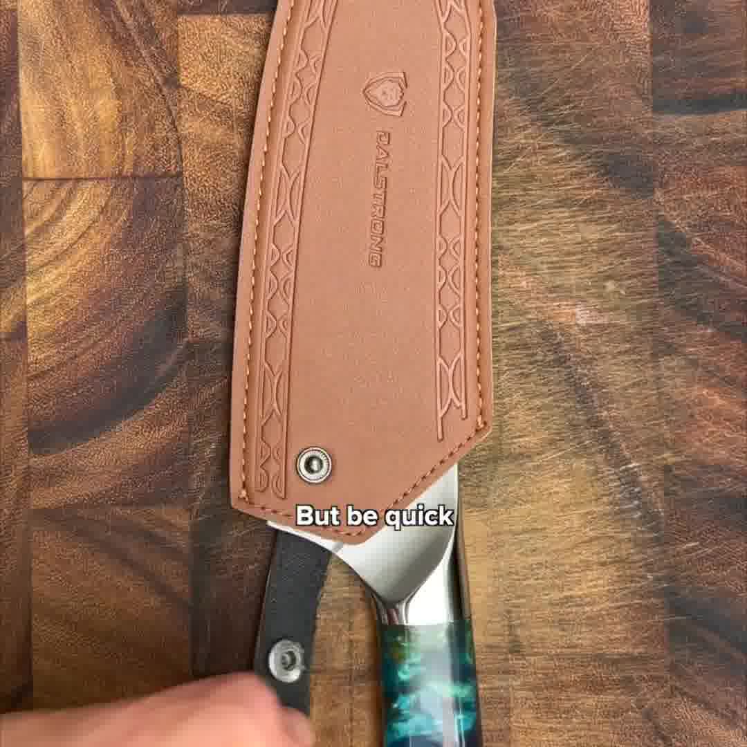 Surgically sharp, impossibly beautiful, built to last. For the chefs that expect better.  

✅ FREE Premium Leather Sheath
✅ 70 Day Money Back Guarantee
✅ Lifetime Warranty 
+1 Million Knives Sold
+100k ⭐⭐⭐⭐⭐ Reviews