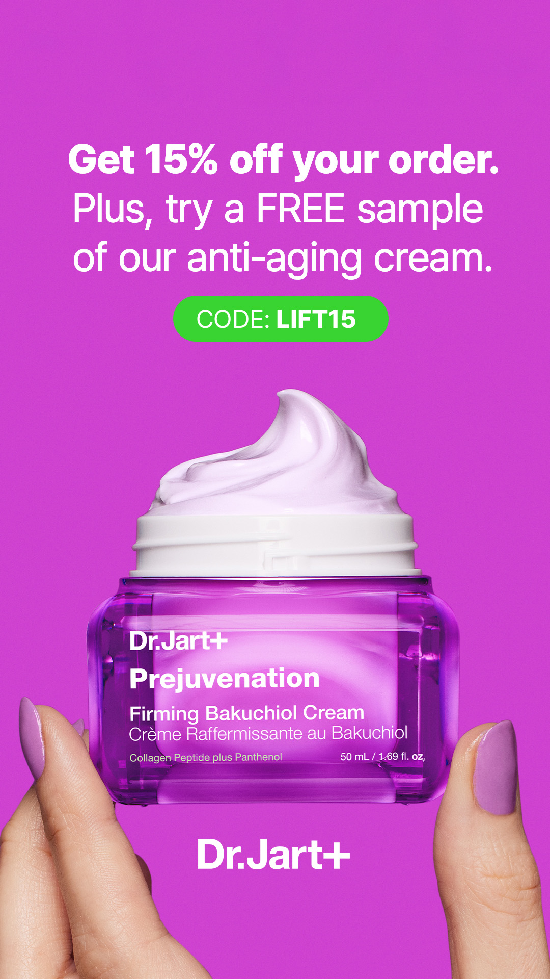15% off + FREE Sample
