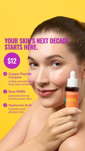 Visibly smooth fine lines and wrinkles with multi-peptide complex and rose PDRN