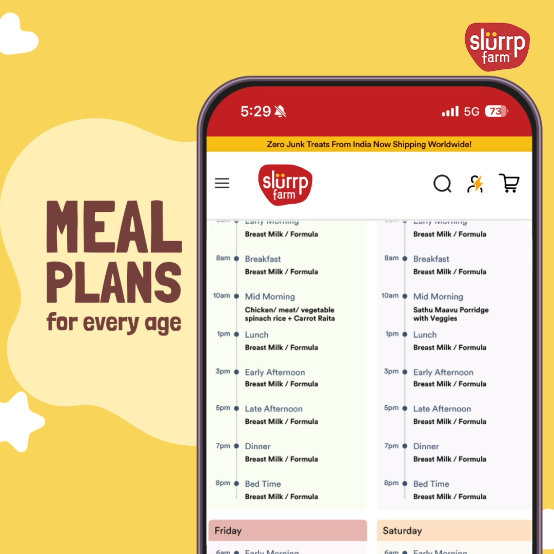 Your complete guide to starting solid food, with Indian recipes, week-wise meal plans, expert tips and a parents’ community💛