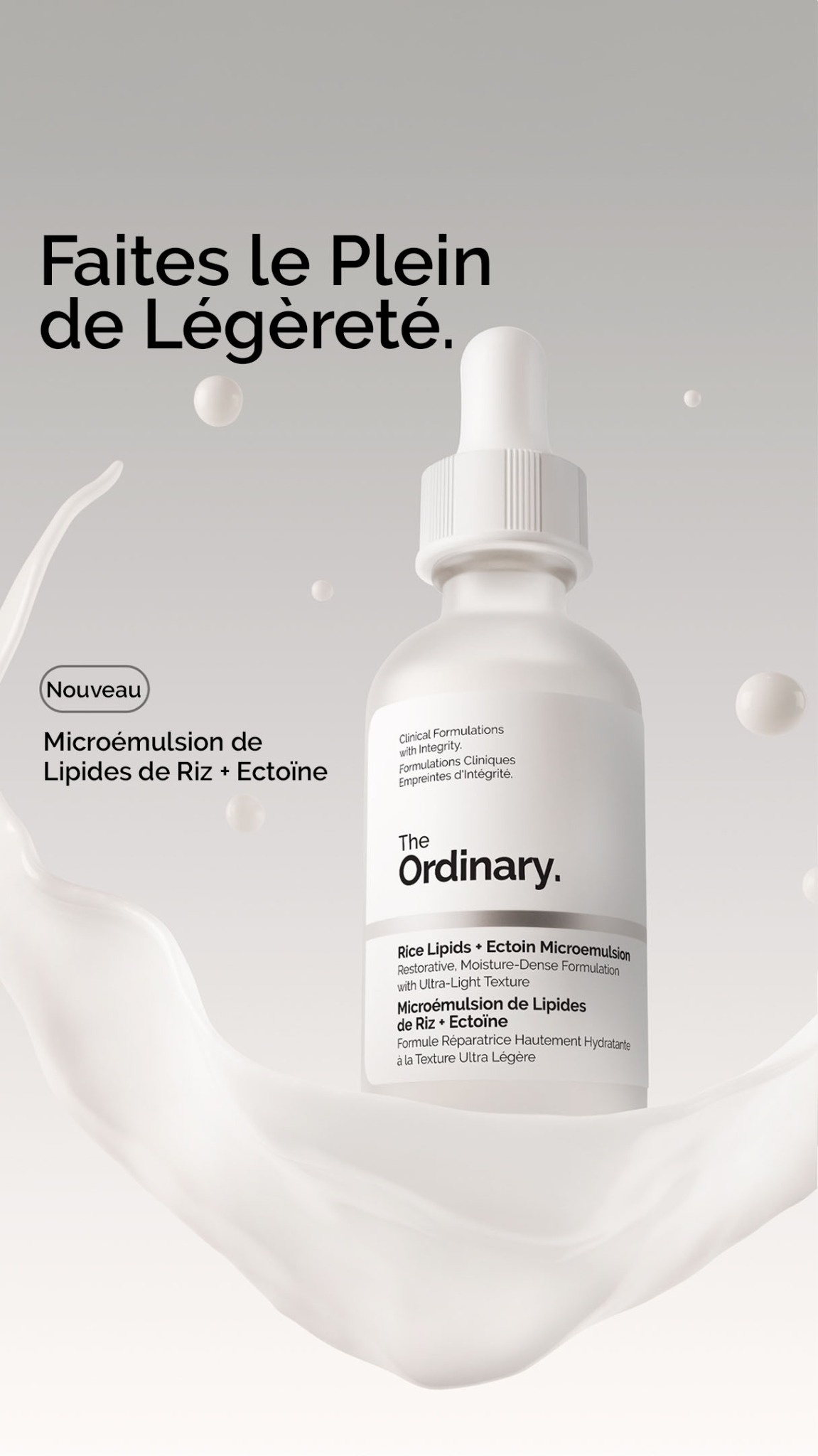 Nouveau soin hydratant léger.