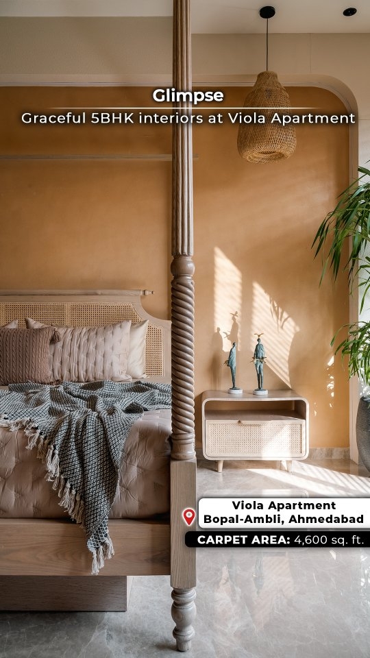 A stunning  home where luxury meets nature. 🌿  With balcony, earthy textures, and seamless flow, this modern abode is designed to inspire elevated living.

.
𝗣𝗥𝗢𝗝𝗘𝗖𝗧 𝗗𝗘𝗧𝗔𝗜𝗟𝗦:
🏠 Project Name: "Graceful 5Bhk Interiors at V