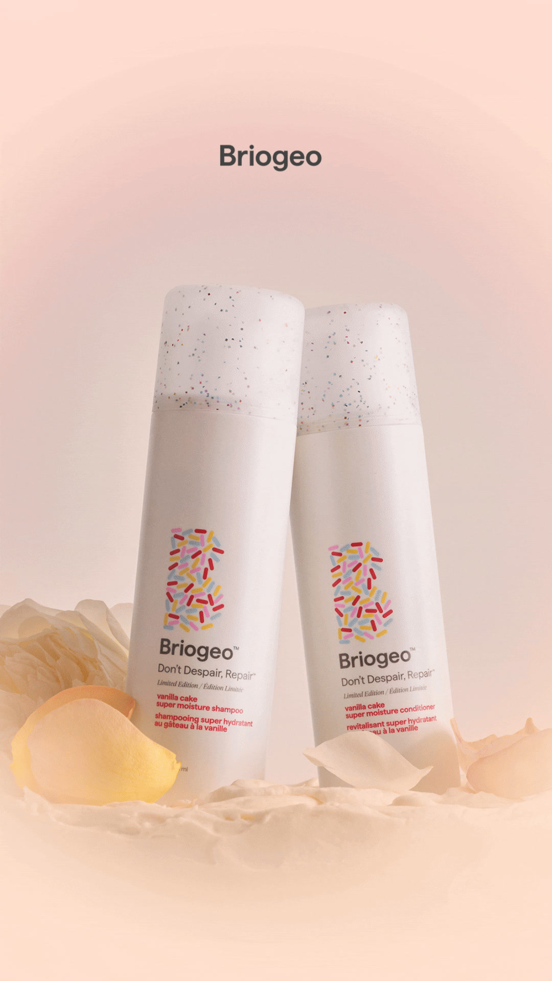 Meet our limited‑edition Vanilla Cake Shampoo + Conditioner—where high‑performance repair meets an indulgent wash day ritual.