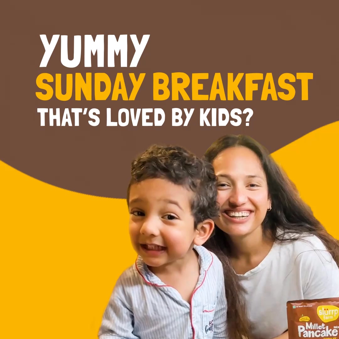 Pancake could be of any shape- an octopus, a starfish, or even a whole sea with yummy Millet Pancake Mixes. Try them now with your child 💛🥞