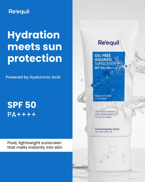 Buy Re'equil Oil Free Aquagel Sunscreen - SPF 50+