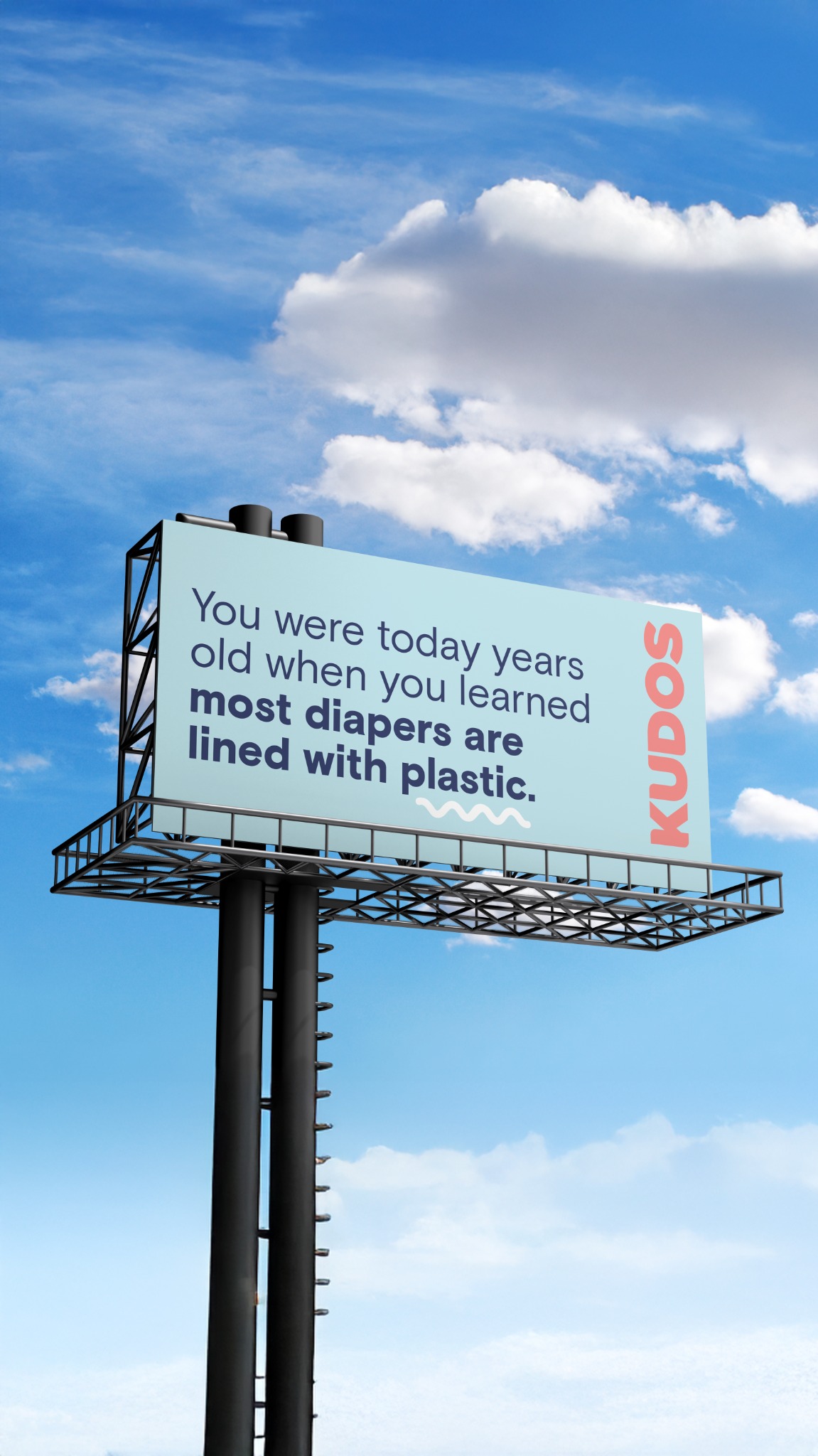 Do you know what’s touching baby’s skin with your disposable diaper? For over 60 years, disposable diapers have been lined with plastic. That’s why we created Kudos: the first-ever disposable diaper lined with 100% docto