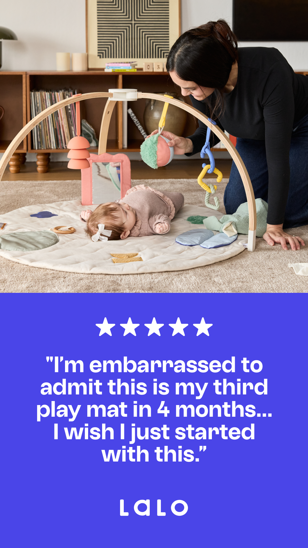 Save yourself the stress (and the extra spend) by starting with the gym parents swear by. Our Play Gym II is the durable, all-in-one solution your little one won't outgrow.