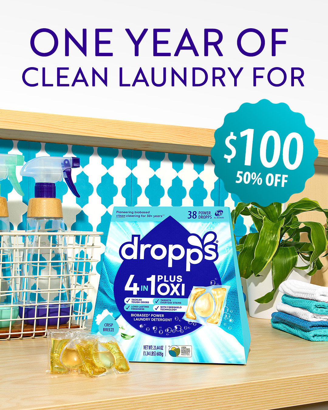 Between the food spills, the play clothes, and the endless piles of laundry, your washing machine never really stops. 

We know how fast a busy household can burn through detergent. That’s why we’re offering a massive 37