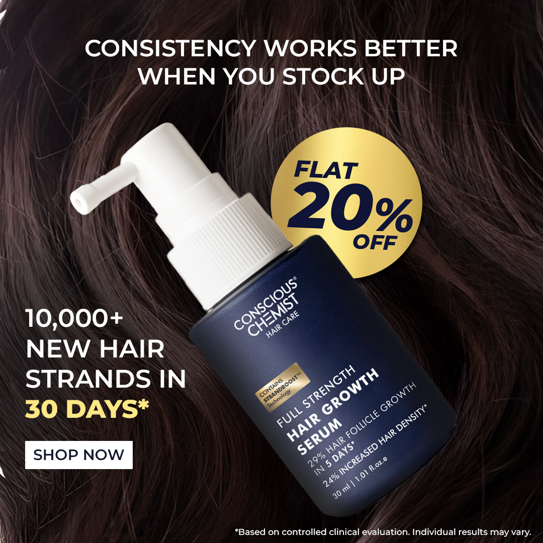 𝐒𝐭𝐫𝐨𝐧𝐠𝐞𝐫 𝐫𝐨𝐨𝐭𝐬, 𝐡𝐞𝐚𝐥𝐭𝐡𝐢𝐞𝐫-𝐥𝐨𝐨𝐤𝐢𝐧𝐠 𝐡𝐚𝐢𝐫 𝐰𝐢𝐭𝐡 𝐳𝐞𝐫𝐨 𝐠𝐫𝐞𝐚𝐬𝐢𝐧𝐞𝐬𝐬

After building science-backed solutions for skin 🧪 Conscious Chemist now brings the same ingredient-first, results-driven approach to haircare.

This Hair Grow