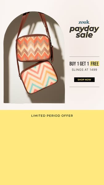 👜 Two bags, one price! 💰 Grab 2 versatile slings for ₹1499. Perfect for daily use - easy to carry & style as you go! 👉 Tap to shop now before the offer is gone