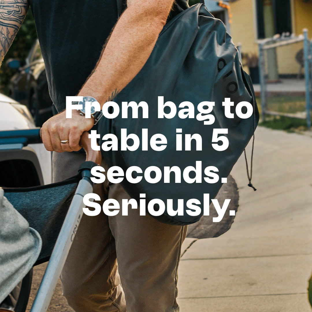 Make dining out a breeze with the portable seat that clips fast and wipes clean instantly.