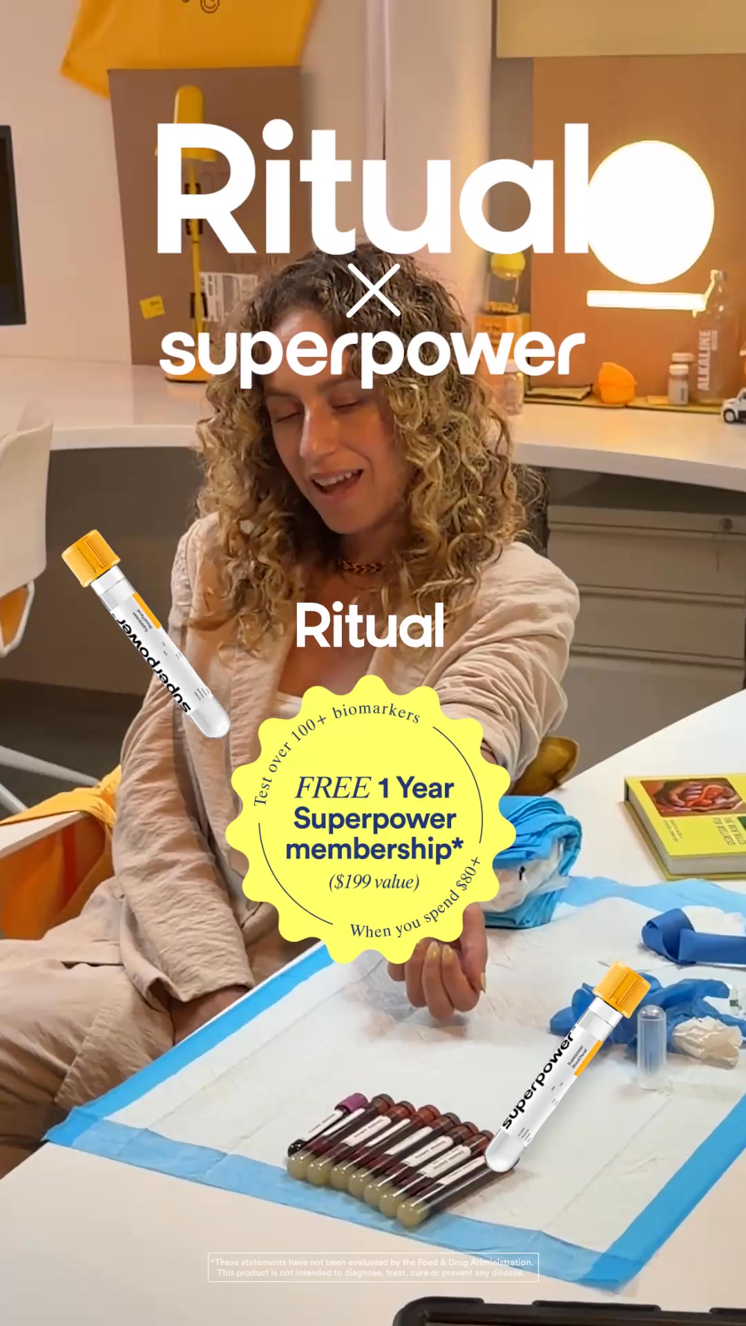 I’m Kat, founder of Ritual, and during our Mother's Day sale we’re giving you a Free Superpower Membership to test 100+ biomarkers when you spend $80 - our gift to help you turn your routine into a Ritual.*