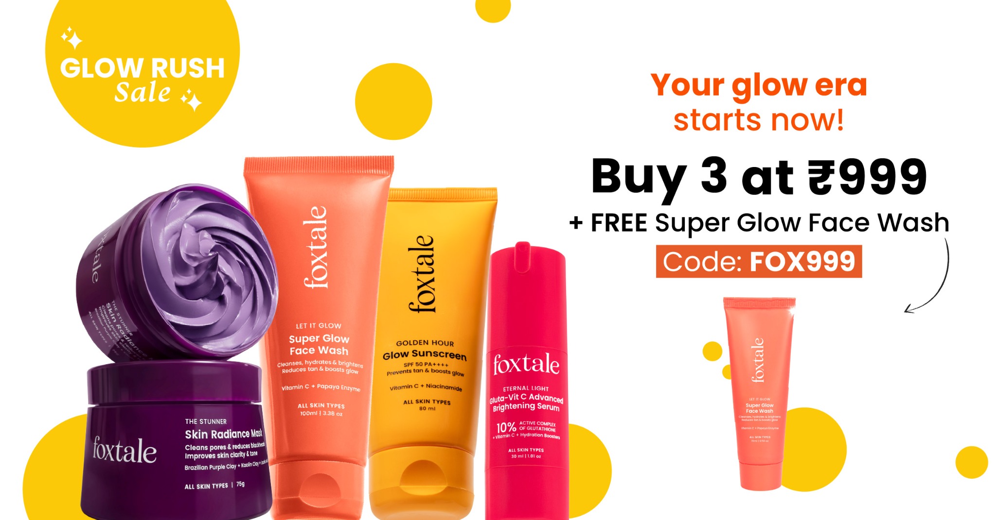 Your glow-up just got better
Buy any 3 at 999

Brighten, protect & detox with cult-fave skincare made for real results.

Use code FOX999 before it’s gone!